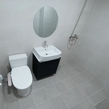 개별 설치된 화장실과 욕실