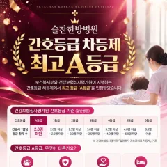 슬찬한방병원, 간호등급 차등제 최고 A등급